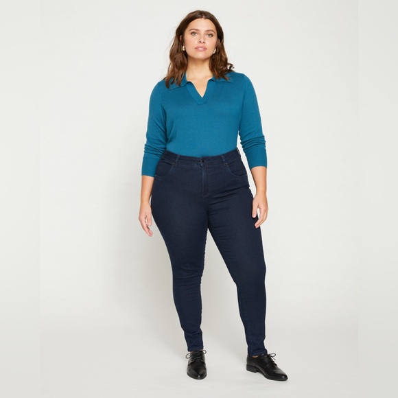 Universal Standard Denim - Universal Standard Seine High Rise Skinny Jeans 30 Inch
Dark Indigo size 12